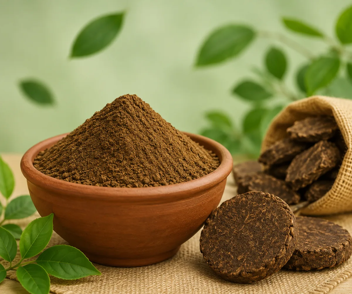 Cow dung powder and traditional cow dung cakes from India